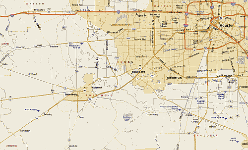 Service Area Map - Rosenberg, Richmond, Sugar Land, Katy, Needville, Southwest Houston, 
          Greatwood, New Territory, First Colony, Fort Bend County and Brazoria County